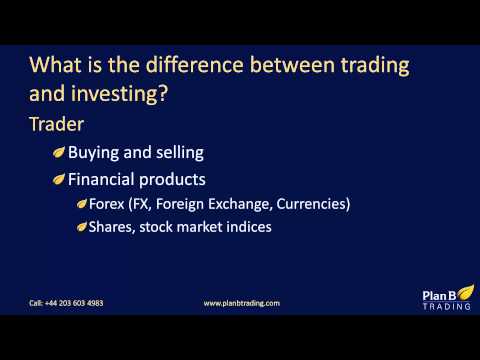 What is the difference between trading and investing | Forex Training Courses | Plan B Trading
