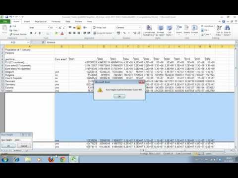 how to adjust excel row height