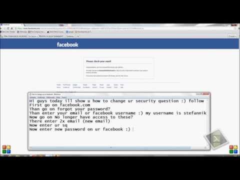 how to change security question on facebook