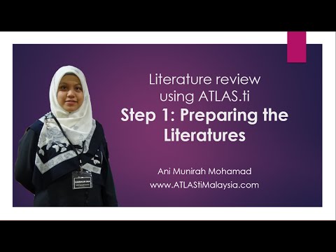 Lesson 3 - Literature Review using ATLAS.ti: Step 1: Preparing Literatures