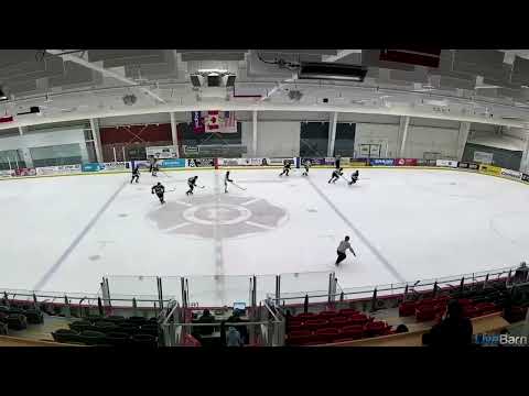 Liam #6 (White) scores a goal after making a defensive play in the D zone against OHA (Ontario) U17 Prep in CSSHL U17 Prep. October 1, 2023