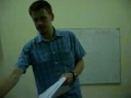 David Jephcott teaching English during his training