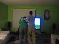 bob and zak racing on the powerpad.