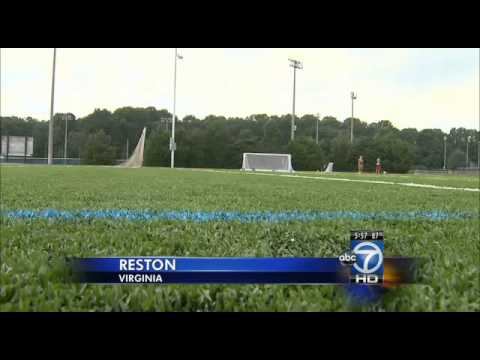 school vandalized - Sometime over the weekend, vandals struck two brand new $1.4 million turf fields at South Lakes High school in Reston. http://wj.la/14lLwuq.
