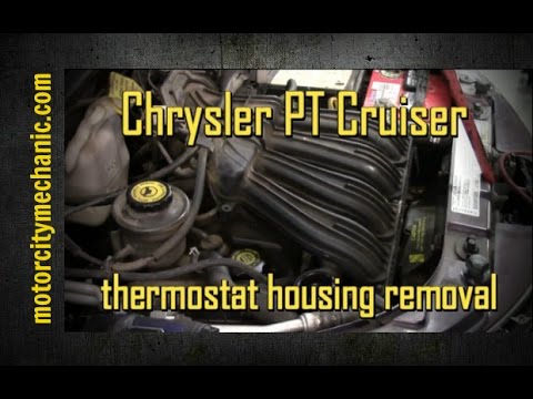 2004 Chrysler PT Cruiser 2.4 upper thermostat housing removal and replacement