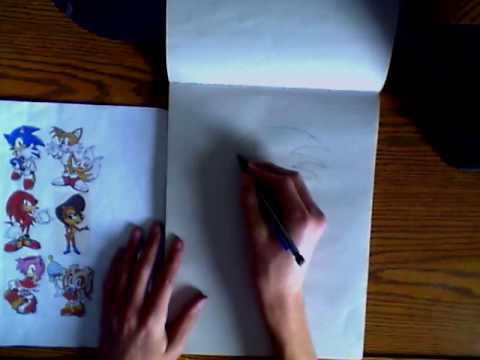 how to draw sonic characters