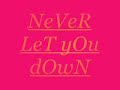 Never Let You Down