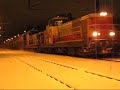 Finnish Freight Train 4071 with 2 Dr16-diesel locomotives.