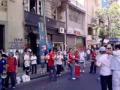 paro frente al ministerio de trabajo. empleados de disco.