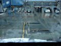 landing during a light snow