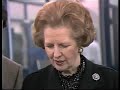 Margaret Thatcher & Alain Prost talk at the Mclaren factory
