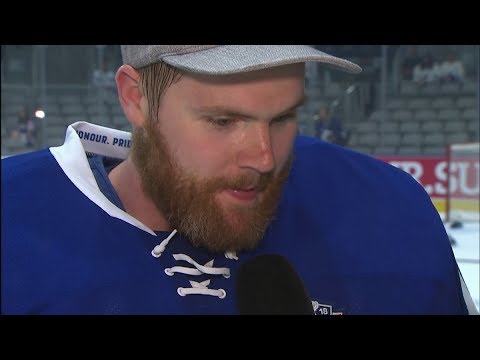 2018 Calder Cup Champions: Calvin Pickard with Paul Hendrick