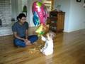 Camille Prevost et son ballon d'Anniversaire le 11 0ct 2008