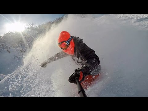 Красивое видео катания на сноуборде в Нисеко Хирафу