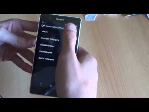 how to set a wallpaper on sony xperia v