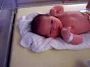 Mason in the hospital bassinet