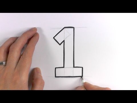 how to draw three d'numbers