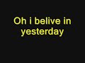 The Beatles-Yesterday Lyrics