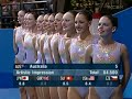 synchronized swimming -australian team, 2007 fina world championship. melbourne, australia