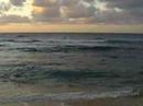 Beautiful surise and wave at Sandie Beach in Hawaii
