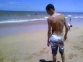 Classico de futebol na praia de Manguinhos