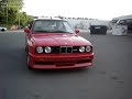 E30 M3 with stebro exhaust - playing in parking lot