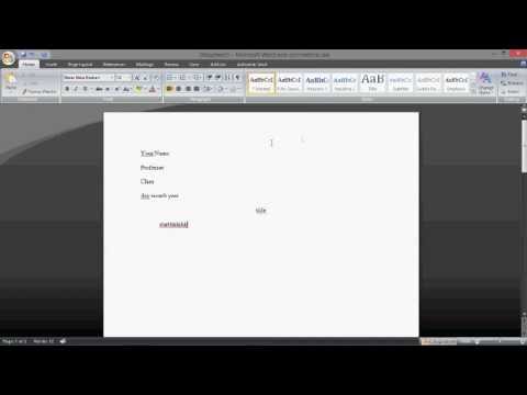 how to write mla format