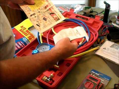 how to use a manifold gauge set for a c