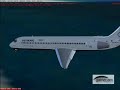 b717 landing  at  santorini  olympic  aviation