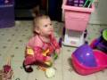 Baby Riley cleaning Baby Riley cleaning