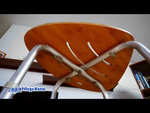 Badhocker mit Bambussitzfläche