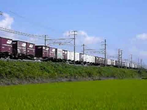 EF66 100番台牽引　貨物列車（2008年9月撮影）