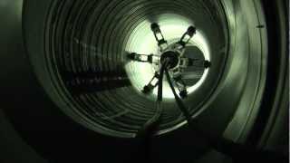 Dry ice cleaning with a robot