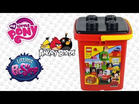 Lego surprise basket egg Angry birds Pet shop play doh my little pony