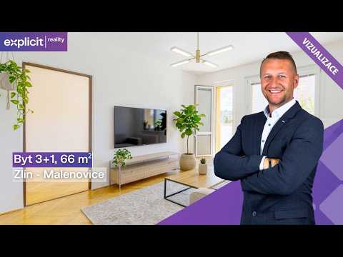 Video Prodej bytu 3+1 66 m², Zlín - Malenovice