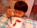 My Son using Chopstick and eat by himself My Son using Chopstick and eat by himself