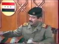 Saddam Hussein criticizing Syria's Hafez al-Assad