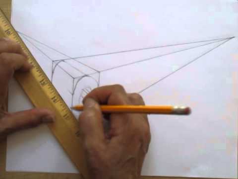 how to draw the letter c in one point perspective