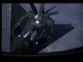 F117 Stealth Nighthawk refuels over Nevada
