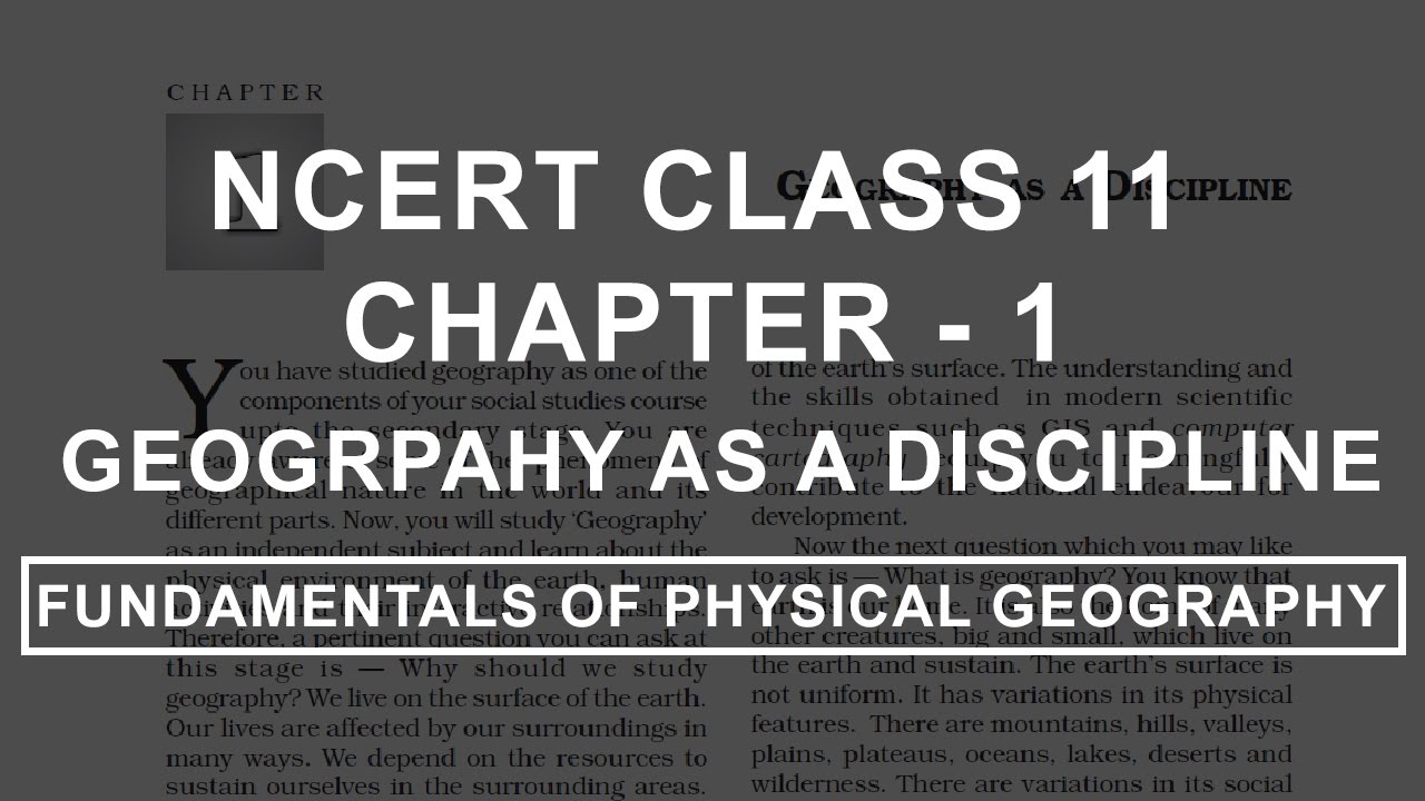 Geography as a discipline - Chapter 1 Geography NCERT Class 11