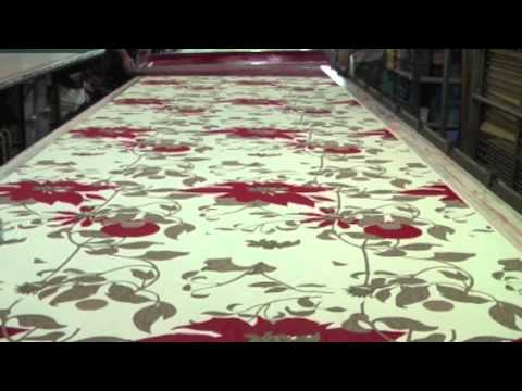 Publisher Textiles Hand Screen Printing “Botanica” onto Fabric – Australia