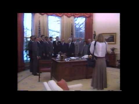 My Dad in the White House Oval Office with Ronald Reagan