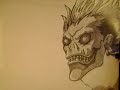 [Draw Death Note-Lght/Ryuk][Como dibujar Anime][A drawing pencil made][Edit Program Ulead and photoshop]