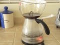 STEP 1: Water filled to 6 cups line. STEP 2: Place upper chamber on top. STEP 3: Add 5 scoops of coffee beans, freshly ground, put the lid on, and press start. Step 4: Wait a few minutes. Pre-warm your mugs, setup coffee recycle bag, etc... STEP 5: After bubbling stops, remove the lid, pull off the upper chamber  place upside down in coffee recycle bag! STEP 6: Pour fresh coffee into mug  enjoy the greatest coffee brewing method!
