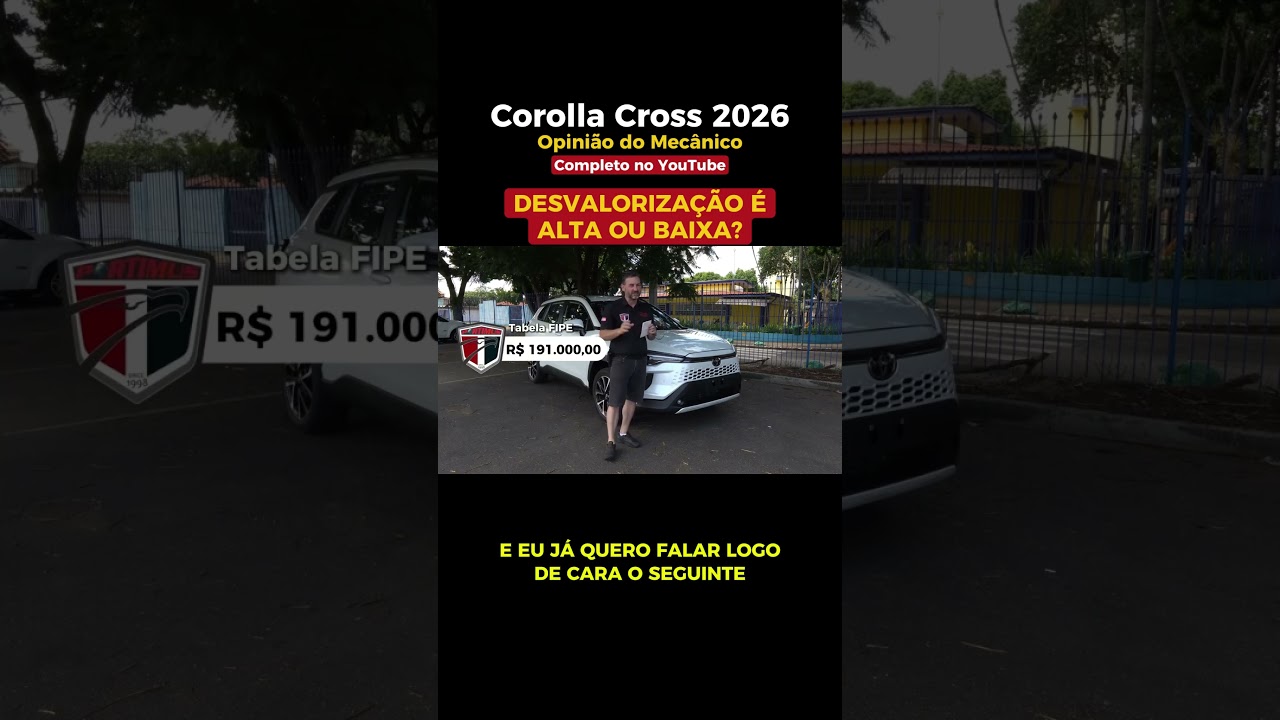 COMO É A DESVALORIZAÇÃO DO COROLLA CROSS 2026? #portimus #corollacross2026