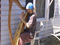 Sunday morning harp on the deck in my jammies. (complete with mosquitoes, dogs, car horns, sirens)