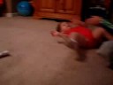 Johnathan summersalts then vacumes