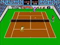 rad racket is a mediocre tennis game that you'll probably get bored of in about ten minutes. if not, you're a bigger man or woman than i. while i'm not asking for over-the-top sophistication when it comes to a nintendo title, is asking for characters that look different or opponents with some kind of ai too much to ask? i've had this game collecting dust for years and i remember reading a bit about it and how it was a pretty good game, but i must politely disagree. in this game, there are no modes or continuation passwords-- you either play by yourself or with a friend. where do you play? on three different courts that look and play pretty much exactly the same (the real difference is court color and music; they all advertise the mediocre game 