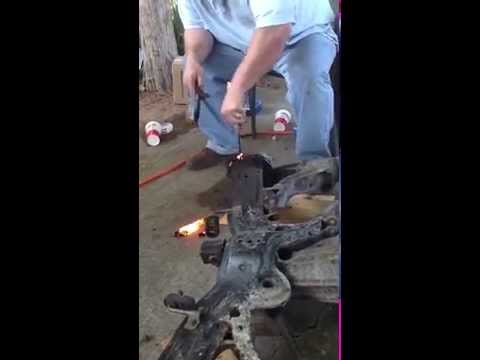 Removing the Rear Bushings on a 1991 Mazda RX7 S5 FC RX7