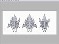 Digital symmetrical, asymmetrical and silhouette thumbnail production methods for creature design in Photoshop. A narrated inkblot production process utilized for creature creation. 3 thumbnail creation video original produced for ImagineFX Magazine Issue 23.
